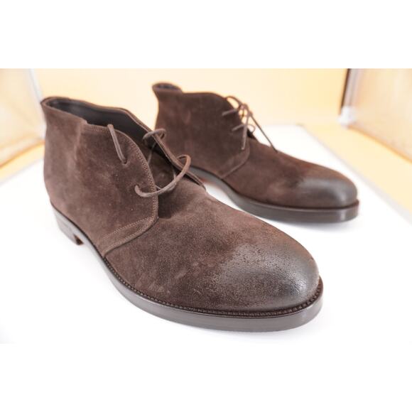 Canali Dark Brown Suede Chukka Hiking Boots Size 12 Lace Up $645 New Ankle main image 12